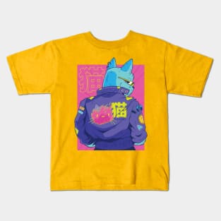 Cyberpunk Cybercat Kids T-Shirt